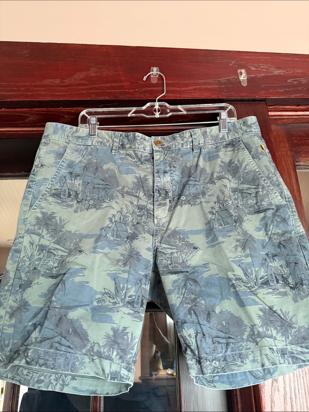 True Grit Olive Green Casual Shorts